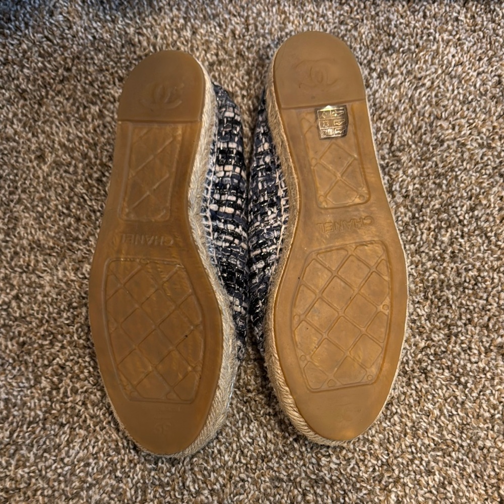 Chanel Blue and Silver Espadrilles - Picture 2 of 2